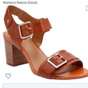 NWOT Clarks Ralene Dazzle Tan Sandal High heel